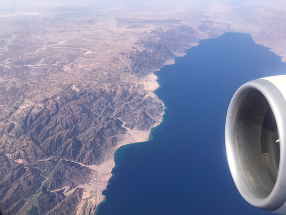 Flight to Madrid -  view of Egypt’s Sinai Peninsula