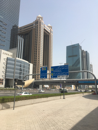 View of The Conrad Hotel, The Fairmont Dubai & "home"!