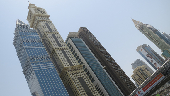 My walk along Sheikh Zayed Road. Outside of Emirates Towers Metro Station.